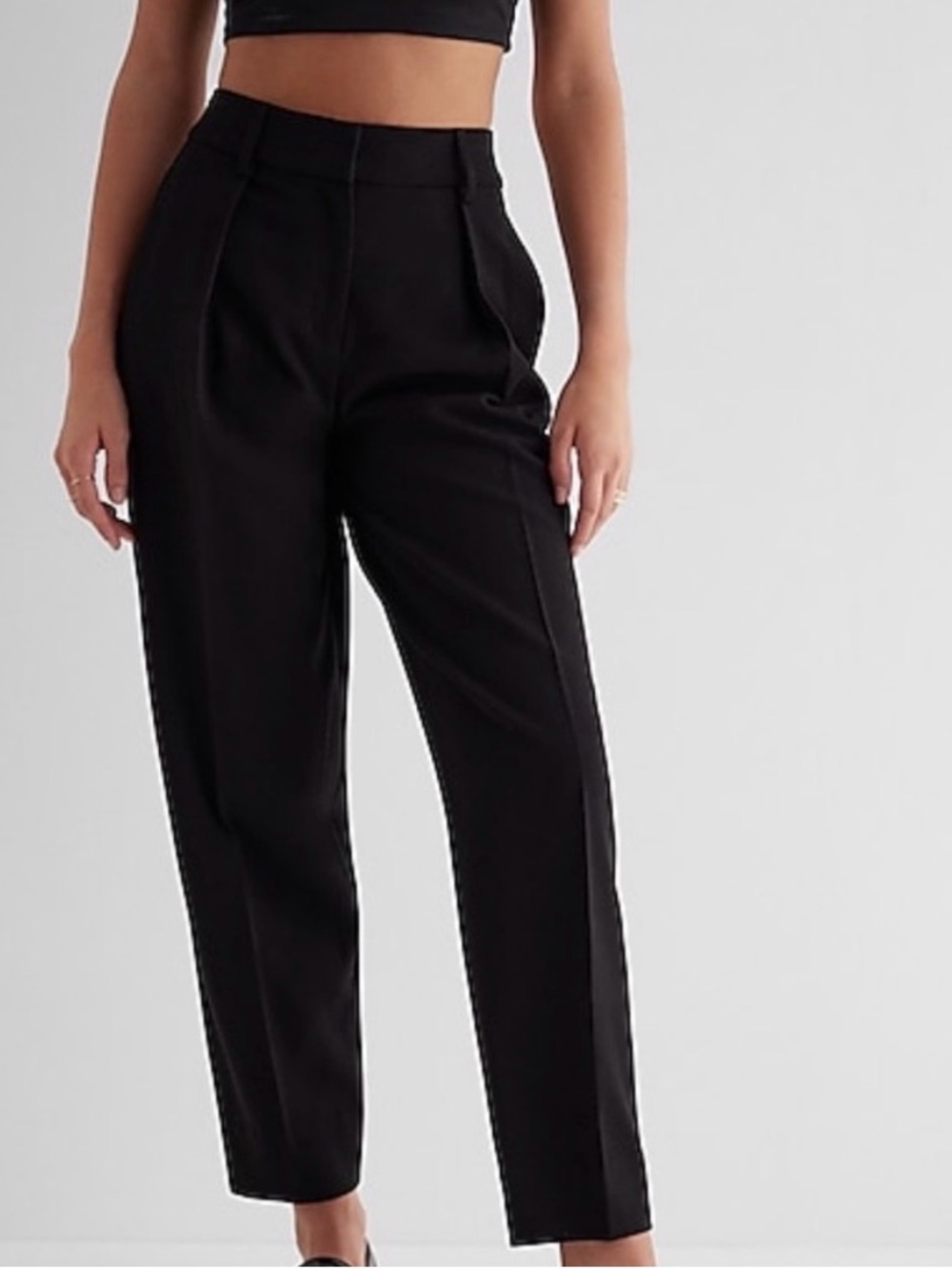 Express Black Women's Tailored Ponte Ankle Pants